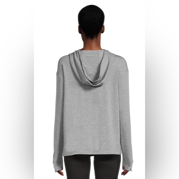 Athletic Works Women's French Terry Mock Neck Hoodie - Picture 4 of 5